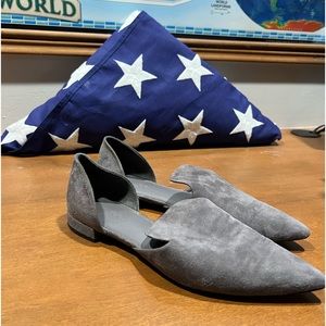 Vince Gray Suede Skimmers Size 8.5